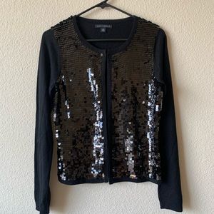Black sequin Banana Republic Cardigan